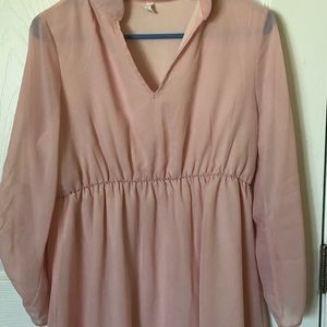 Pink Blush Maternity Blouse